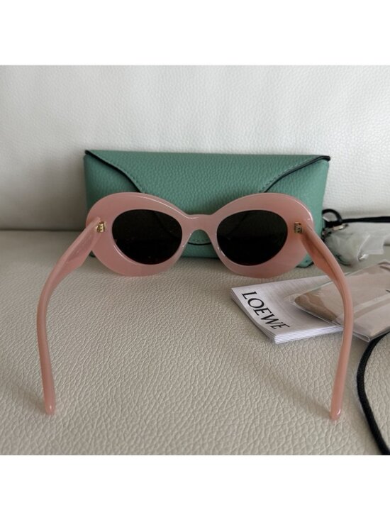 NEW LOEWE Acetate Curvy Round Sunglasses LW40112I Pink main image 9
